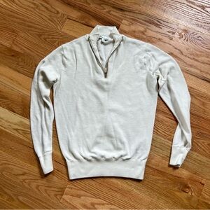 Peter Millar Cream Half-Zip Sweater